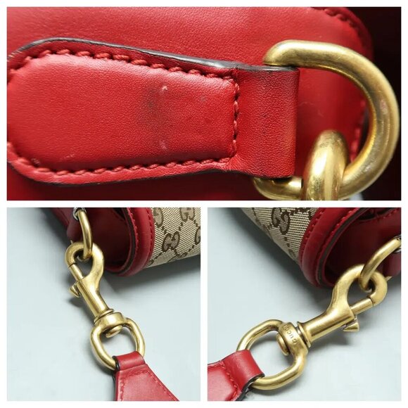 GUCCI Lady Web Brown Cloth Shoulder Bag 770-012225 - Picture 8 of 12